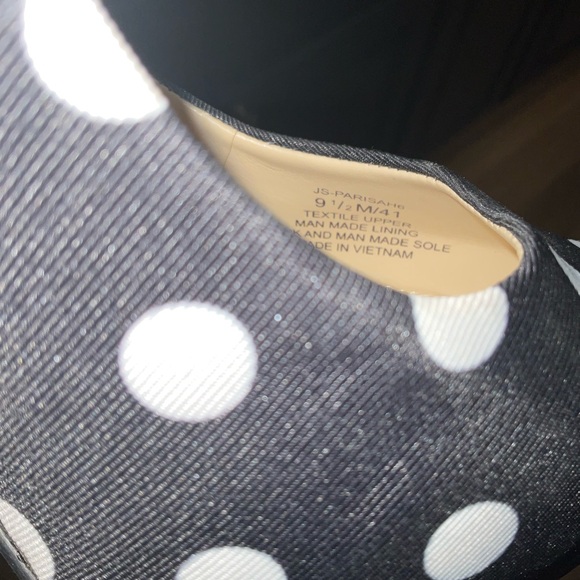 Polka Dot Black and White Women's Heels - Picture 6 of 9